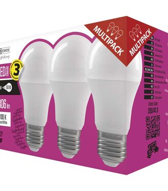 LED žiarovka Classic A60 E27 7 W (60 W)806 lm , Neutrálna biela,3ks/bal ZQ5E43.3