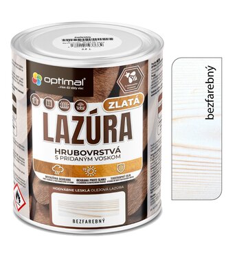 Optimal Zlatá lazúra Bezfarebná 2,25l - laková olejová lazúra s voskami