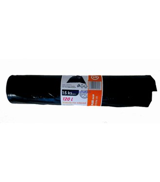 Vrecia na odpad čierne LDPE 70x110cm typ70 15ks,120l