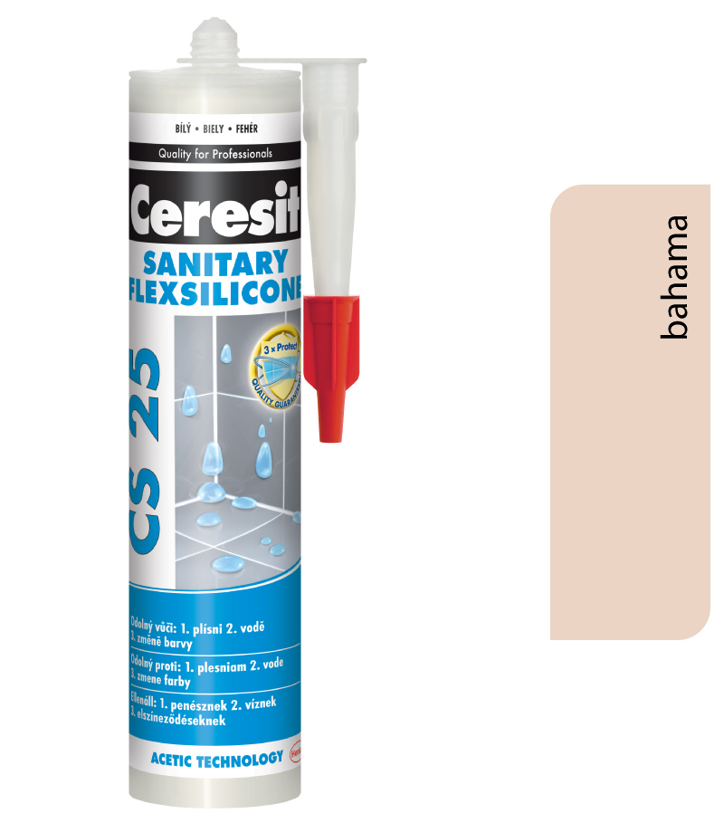 Ceresit CS 25 Sanitary 43 Bahama 280ml - sanitárny silikón