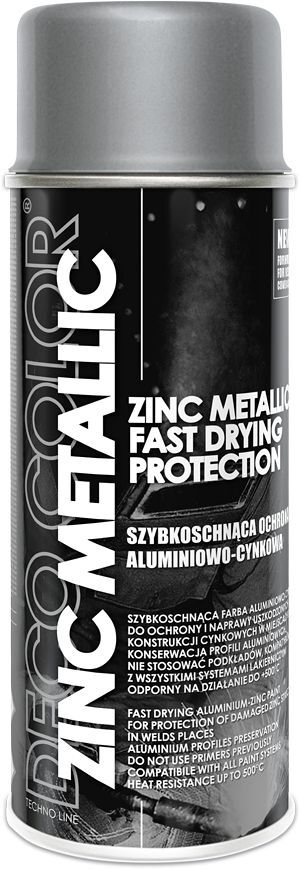 Deco color Zink Metallic - na opravu pozinkovaných a hliníkových povrchov do 500°C 400ml