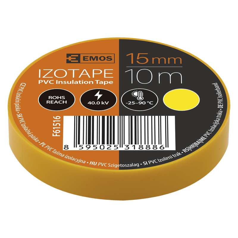 Emos Izolačná páska PVC 15mm/10m žltá