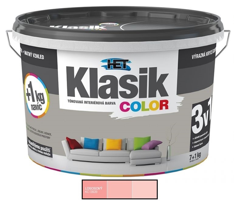 Het Klasik Color 0828 lososový 7+1kg