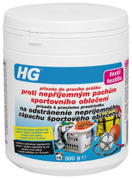 Hg Prísada k praciemu prostriedku na odstránenie nepríjemného zápachu športového oblečenia 500g