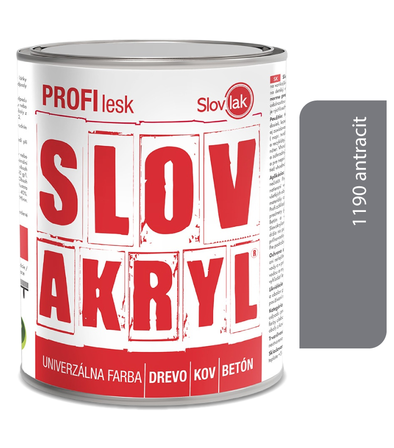 Slovlak Slovakryl Profi Lesk antracit 1190/RAL7016 0,75kg